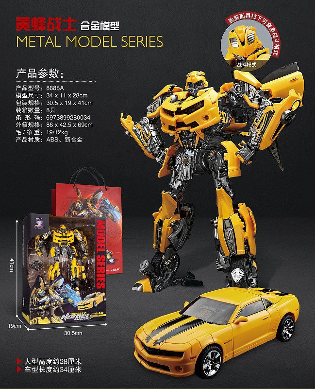 8888A Transformable Toy Robot - Enlarged Alloy Edition MPM03 Bumblebee Movie Car Model Action Figure