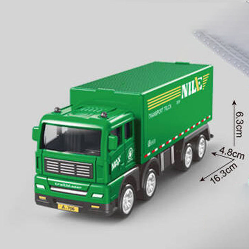 Inertia Engineering Fleet Toy Fire truck, excavator, concrete mixer truck, sanitation truck, missile launcher vehicle, boy's inertia toy car, aerial ladder truck.