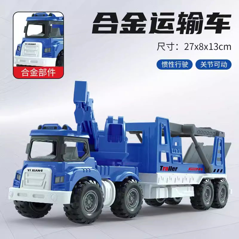 Engineering Inertial Alloy Model Excavator/Crane/Truck/Tanker/Watering Truck Children's Toys