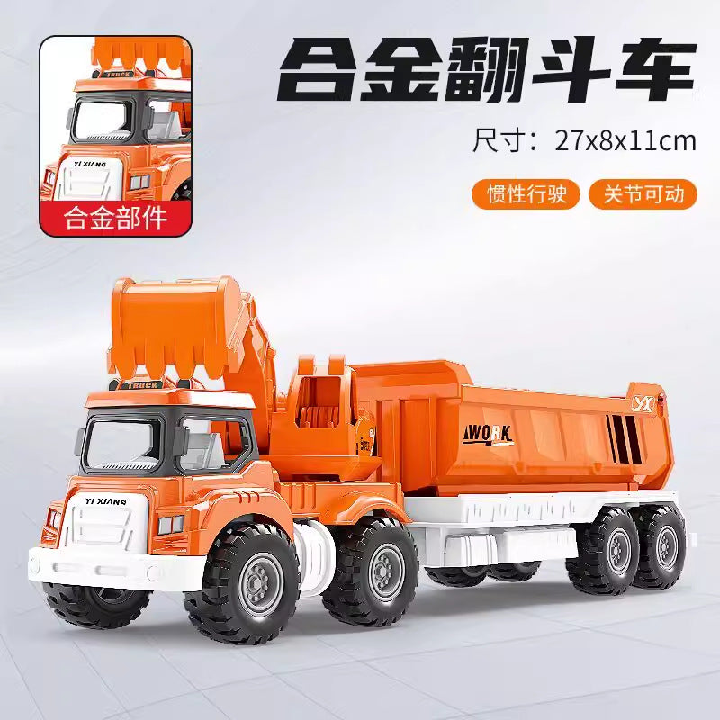 Engineering Inertial Alloy Model Excavator/Crane/Truck/Tanker/Watering Truck Children's Toys