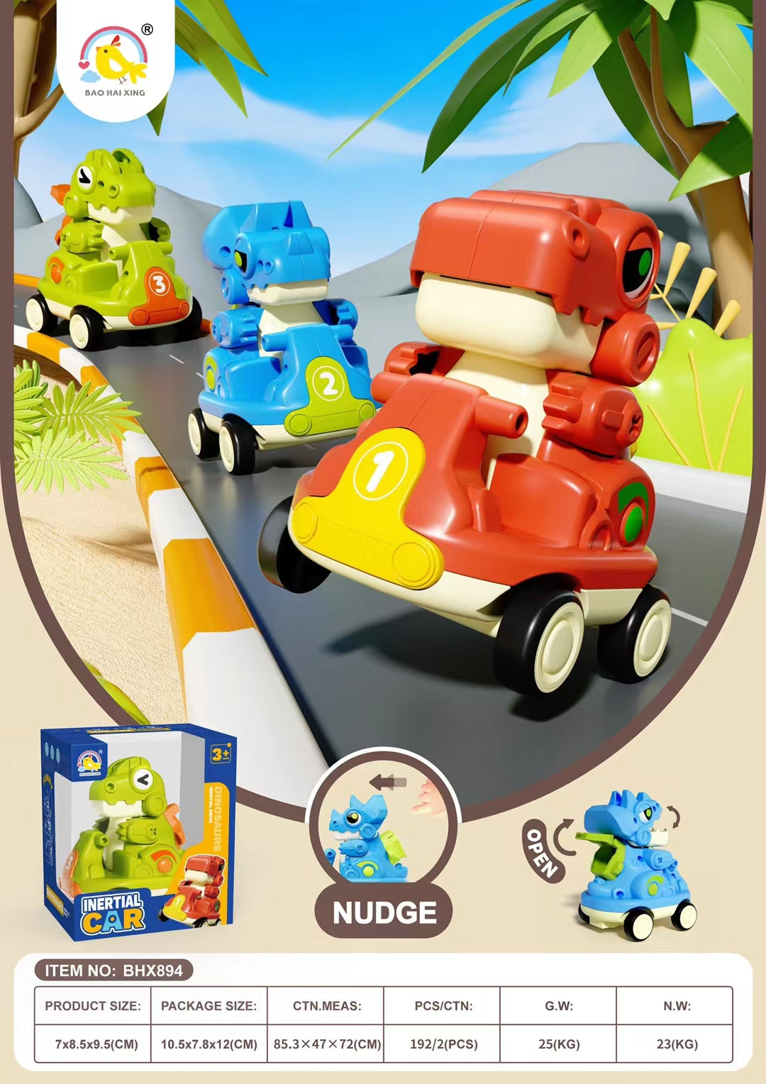 New Cartoon-shaped Inertia Sliding Toy Car