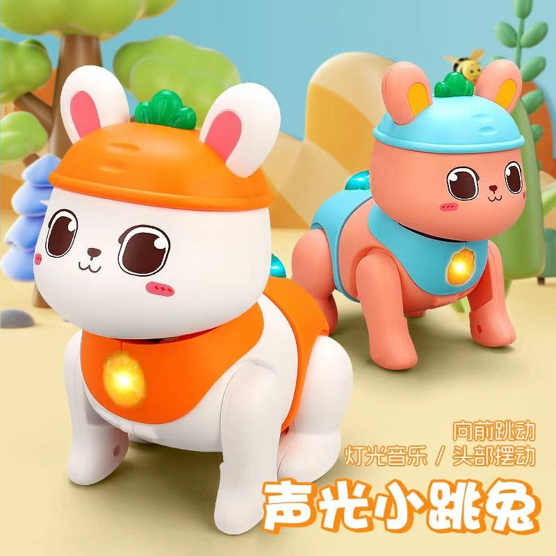 New children's toy: Sound and Light Bouncing Rabbit