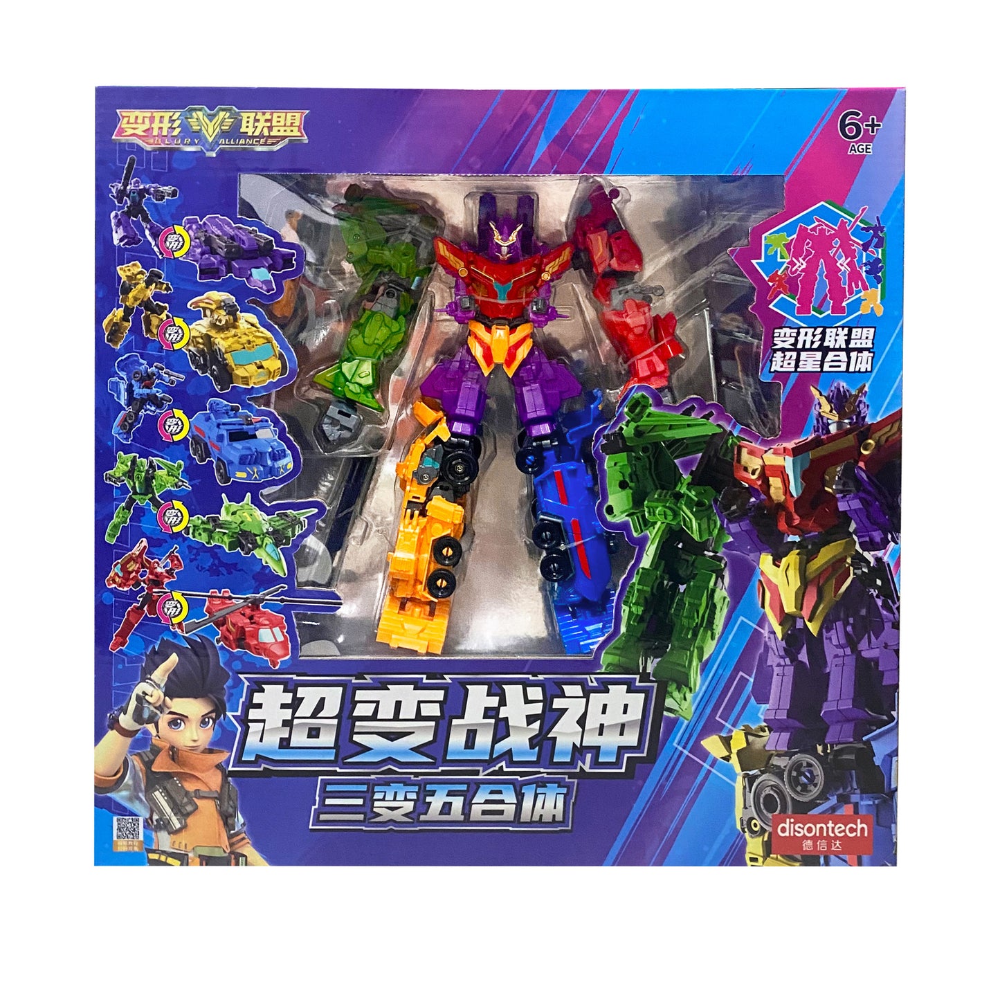 Deformation Alliance Super Transformation God - Triple Change Five Combination 11 Forms Robot Combiners Vehicle Toy