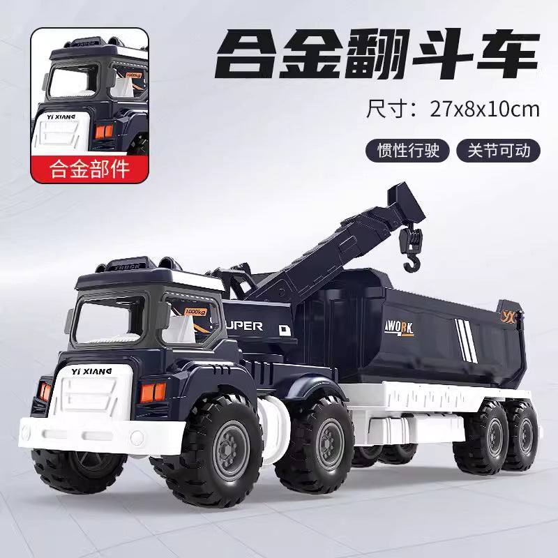 Engineering Inertial Alloy Model Excavator/Crane/Truck/Tanker/Watering Truck Children's Toys