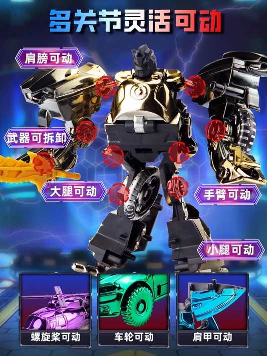 Children's transforming toy boy with colorful land, sea and air vehicles and robot金刚 combined mech suit birthday gift for boys